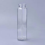 EP Bouteille hexagonale verre 19x5cm, x1 (G0208)