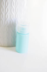 EP Bouteille plastique bleu, bouteille métal,emballage cosmétique, flacon cosmétique,cosmétique maison, contenant avion,5.7x2.3cm,10ml,G3067