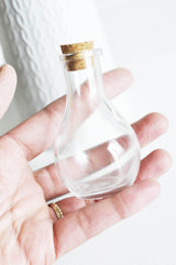 EP Bouteille verre et bouchon en liège 49x88mm, x1 (G0209)