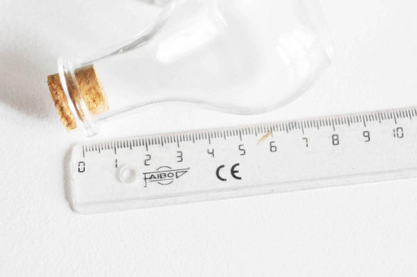 EP Bouteille verre et bouchon en liège 49x88mm, x1 (G0209)