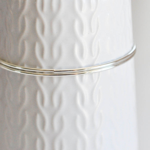 EP Bracelet jonc laiton Plaqué argent 925 70mm, x1 (G1847)