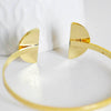 EP-Bracelet jonc réglable demi-cercle 14k, laiton doré 14K,bracelet géométrique,fabrication bijoux, bracelet doré, 64mm G6608
