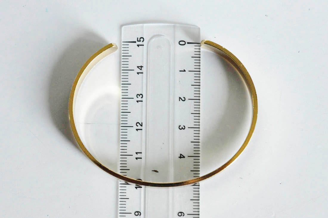 EP Bracelet jonc réglable doré 16k, fournitures créatives, laiton doré, bracelet original, fabrication bijoux, bracelet doré, 66mm-G1781