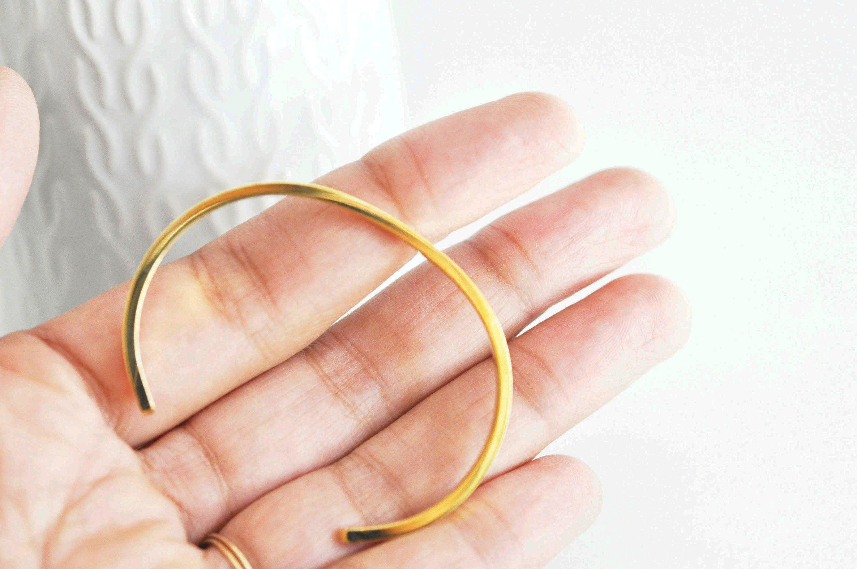 EP Bracelet jonc réglable finition or 16k percé,finition or 16carats,dorure or, fabrication bijoux, bracelet doré, 55mm, x1,G2585