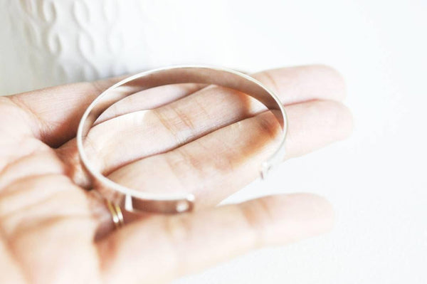 EP Bracelet jonc réglable finition or blanc 56mm, x1 (G3011)