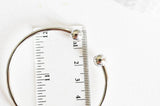 EP Bracelet jonc réglable finition or blanc finition boules,finition rhodium,dorure or blanc, fabrication bijoux, bracelet argenté,60mm-G2313