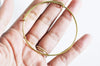 EP-Bracelet jonc réglable laiton brut 65mm, x1 (G1902)