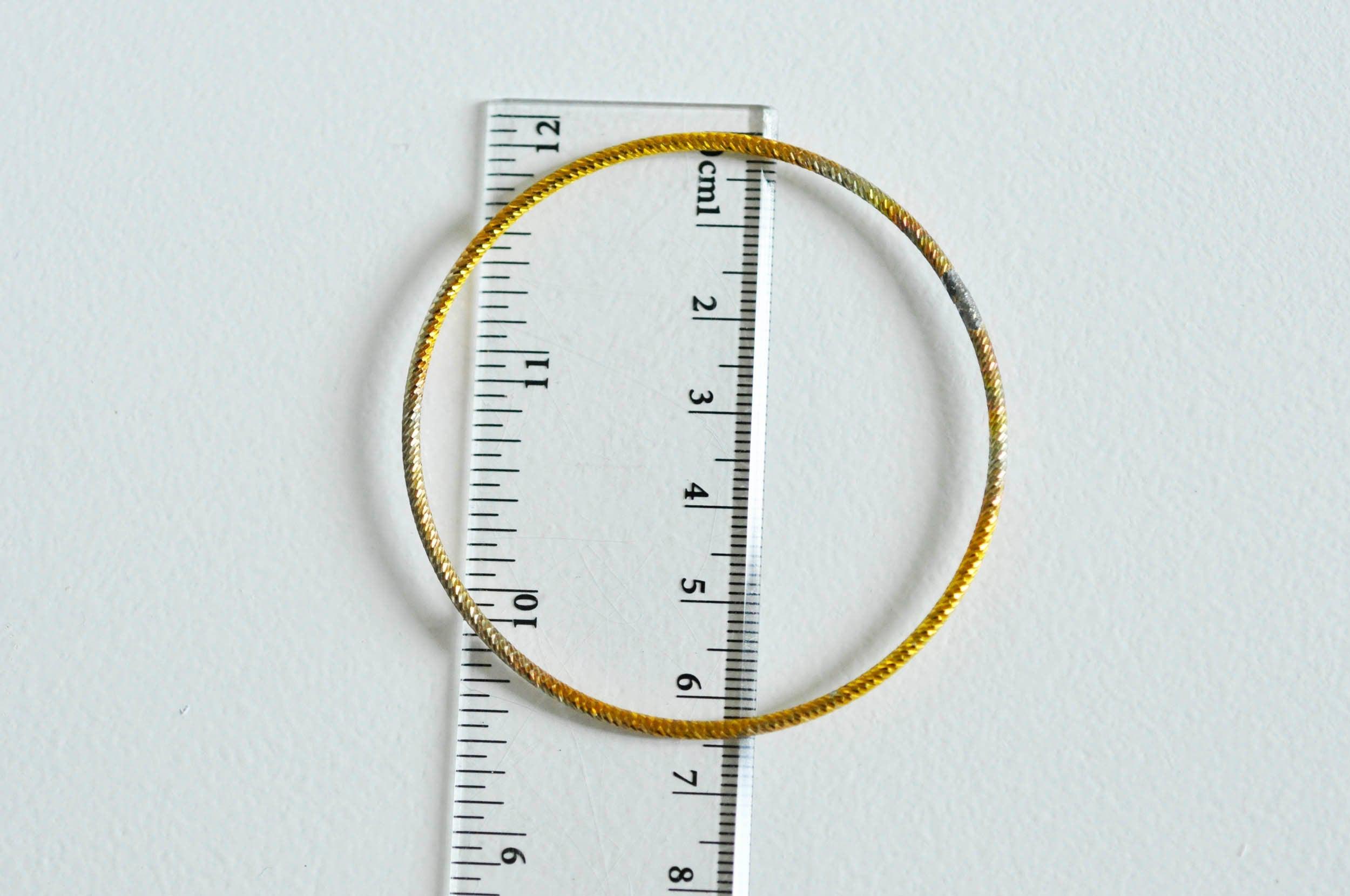 EP Bracelet jonc torsadé laiton brut 60mm, x1 (G0558)