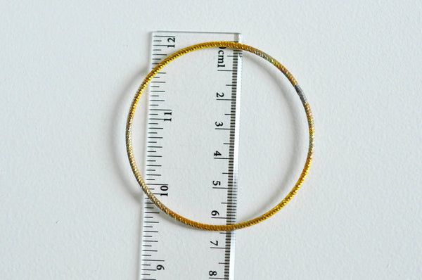 EP Bracelet jonc torsadé laiton brut 60mm, x1 (G0558)