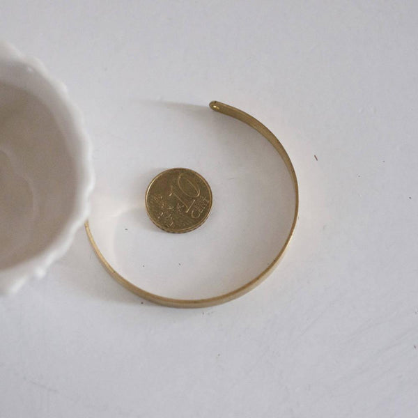 EP Bracelet manchette réglable 2 trous laiton brut, fournitures créatives, laiton brut, bracelet laiton, fabrication bijoux, bracelet doré,6mm