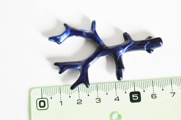 EP Branche corail bleu, fournitures créatives, perles corail,corail de synthèse, fabrication bijoux,perle acrylique, x 2,61mm-G1877