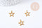 Breloques Etoiles ajourées laiton brut 11mm, fabrication de bijoux laiton brut x5 G8205