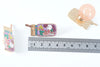 EP Broche pins verre coktail été laiton doré émaillé 41x18mm,broche dorée,creation bijoux,décoration veste, x1 G6618