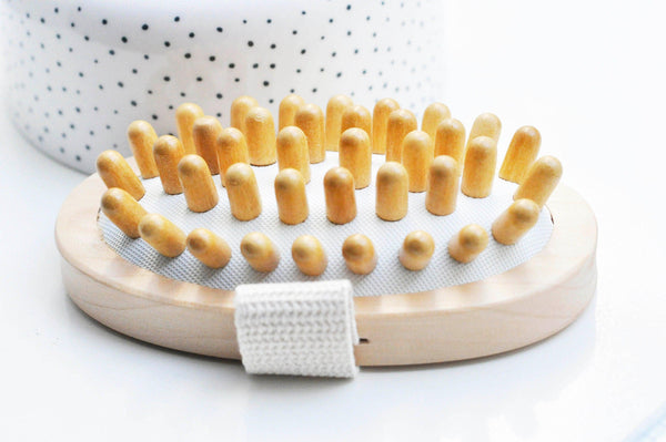 EP Brosse massage bambou naturel, un outil en bois pour massage du corps, accessoire auto-massage anti-cellullite,13cm, x1 G4512