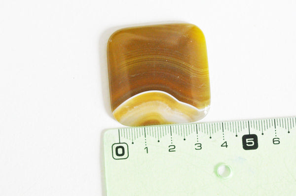 EP Cabochon carré agate jaune, cabochon pierre Bijou pierre naturelle, cabochon agate naturelle,39mm x1 G5058