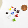 EP Cabochon dôme marquise millefiori ovales tailles variées,cabochons verre, verre millefiori,fait main, x 20-50 ou 100 pièces-G131