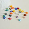 EP Cabochon dôme ovale porcelaine irisée, fournitures créatives, cabochons, porcelaine, fait main, 8mmx6mm, x 10- 20 ou 50 pièces-G1375
