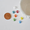 EP Cabochon dôme rond verre irisé,fournitures créatives, cabochon rond, cabochon céramique fait main, 9mm, x 10- 20 ou 50 pièces-G120