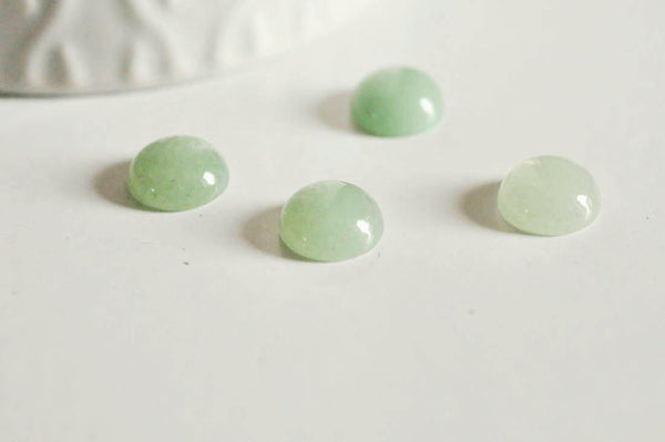 EP Cabochon rond aventurine verte, fournitures créatives, cabochon rond, aventurine naturelle,8mm, pierre naturelle