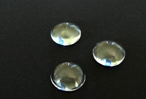 EP Cabochon rond verre transparent 12mm, fournitures créatives, cabochon verre, médaillon verre, création bijoux, G280