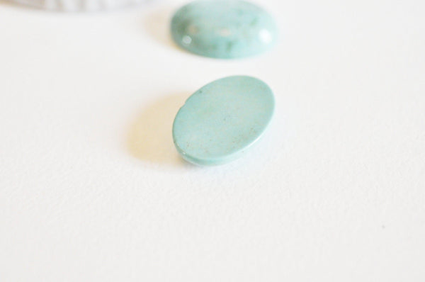 EP Cabochon turquoise verte naturelle 25x18mm, x1 (G2591)