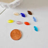 EP Cabochon verre oeil de chat marquise multicolore 12x6mm, x 20, 50 ou 100 (G1458)