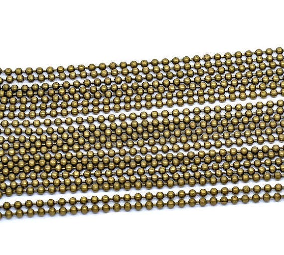 EP Chaine boule bronze, fourniture créative, chaine bijou,chaine bronze, création bijoux, grossiste chaine,1.5mm, 1 metre
