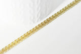 EP Chaine chevron laiton brut, fourniture créative,chaine bijou,chaine fantaisie,sans nickel, grossiste,6mm, x 1Mètre (G1278)