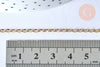 EP Chaine complète acier dorée 14k 2mm,45cm, x1 G3646