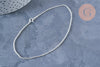 EP Chaine de cheville maille rolo très fine argent 925 massif 22.8cm, x1 G8063
