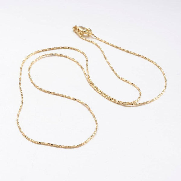 EP Chaine dorée 18k très fine,chaine qualité,chaine collier, création bijoux, chaine complète,chaine dorée,1 mm, 45cm , x1,G393