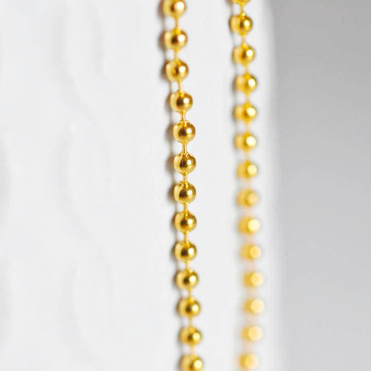 EP Chaine fine dorée boule 1.5mm/40cm, x1 -G1661