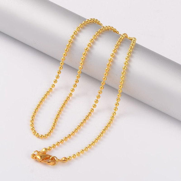 EP Chaine fine dorée boule 1.5mm/40cm, x1 -G1661