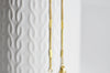 EP Chaine fine dorée fantaisie laiton doré 14K avec fermoir,2mm, 45cm-G0644