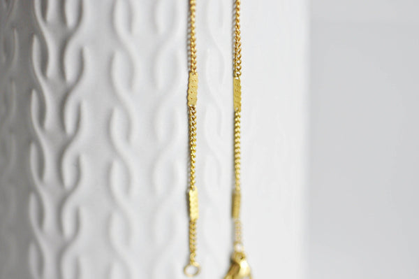 EP Chaine fine dorée fantaisie laiton doré 14K avec fermoir,2mm, 45cm-G0644