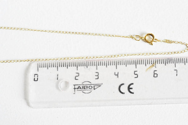 EP Chaine fine dorée gold-filled 14K, fchaine collier, création bijoux, chaine complète,chaine plaqué or,1.5 mm, 41cm-G1155