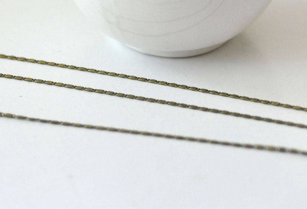 EP Chaine fine fantaisie myriade escargot bronze, fourniture créative, chaine bijou, création bijoux, grossiste chaine,2.5 mm, 1 mètre,G2359