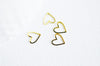 EP Charm à coller zamac doré thème coeur pour décorer pierres et bijoux,4-5mm, boite de 200, x1 G4310