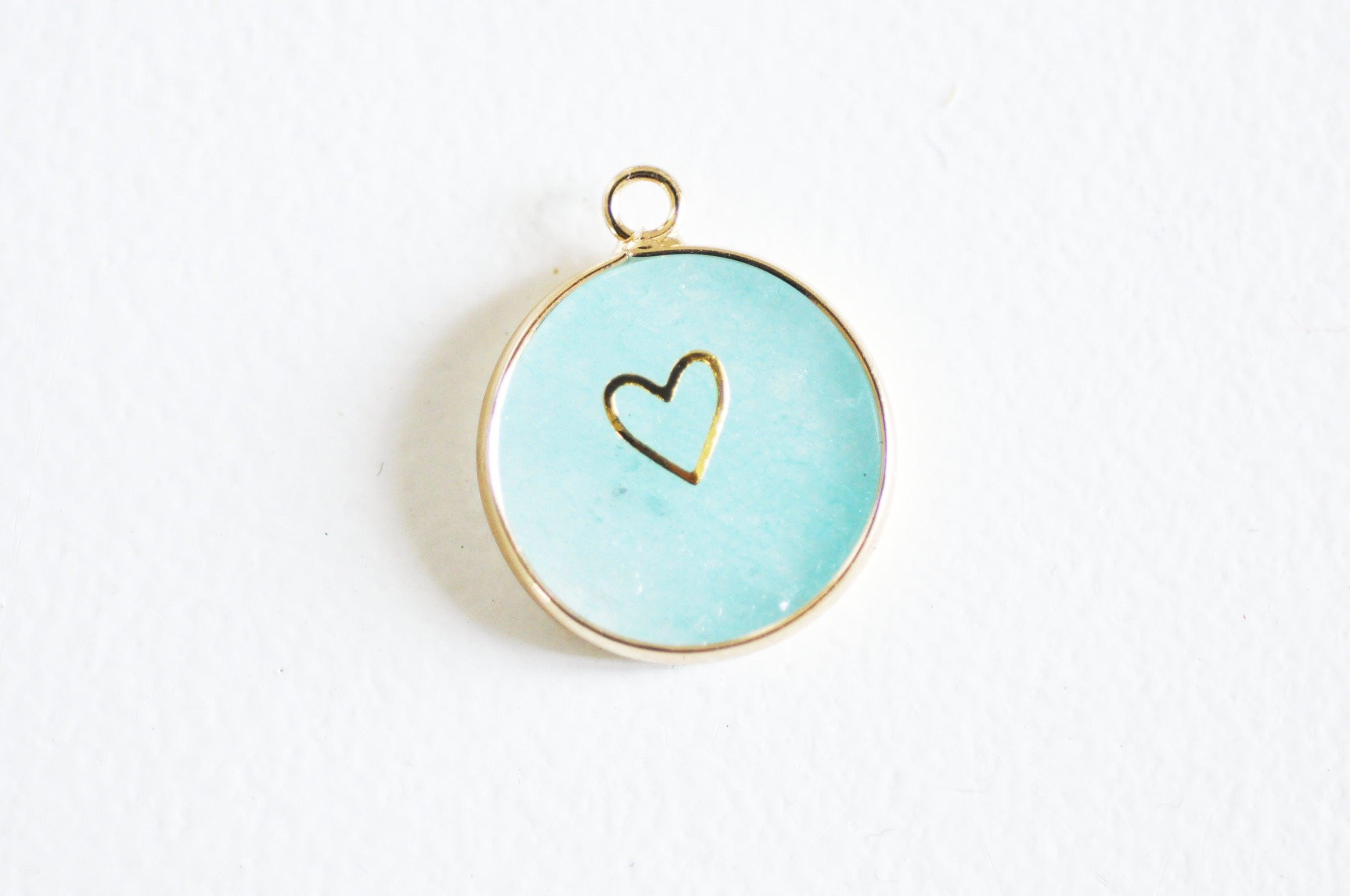 EP Charm à coller zamac doré thème coeur pour décorer pierres et bijoux,4-5mm, boite de 200, x1 G4310