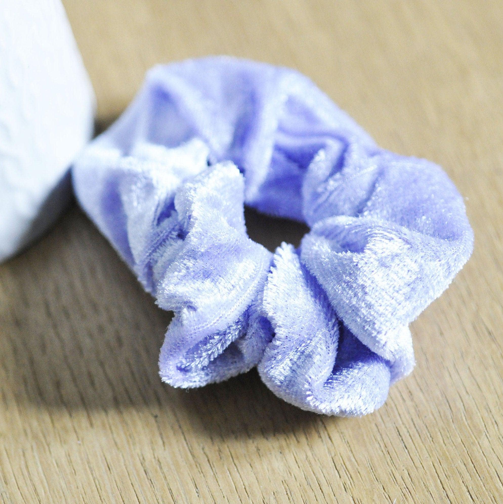 EP Chouchou scrunchy cheveux Velours violet lilas, accessoires cheveux, élastique cheveux, accessoire capillaire, décoration cheveux G5076
