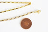 EP Collier acier doré 18k maille rectangle,chaine qualite,création bijoux,chaine complète,acier inoxydable,4x2mm,chaine complète-G1757