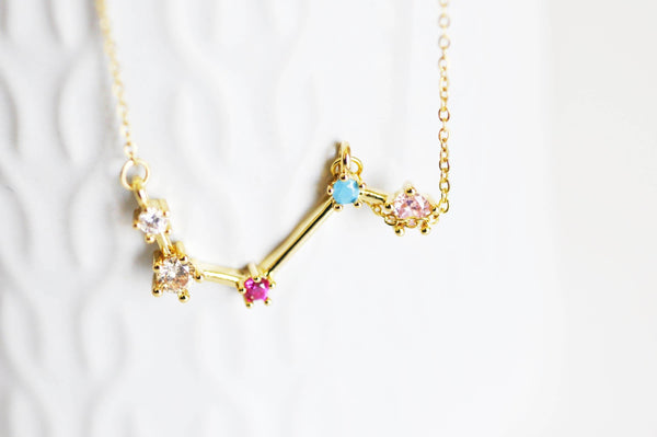 EP -Collier acier dorée 14k constellation,chaine fantaisie,chaine collier,sans nickel,collier céleste,cadeau st Valentin,acier doré,45cm-G0486