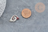 Connecteur Menottes acier 201 inoxydable platine 27mm, x1 (G9085)