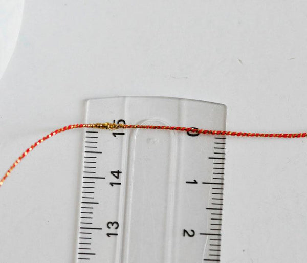EP Cordon rouge or, fabrication bijoux, création bijoux,ruban mariage,fourniture créative, scrapbooking, largeur 1.5mm, longueur 1 mètre-G1489