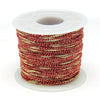 EP Cordon rouge or, fabrication bijoux, création bijoux,ruban mariage,fourniture créative, scrapbooking, largeur 1.5mm, longueur 1 mètre-G1489
