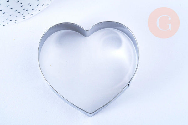 EP Emporte-pièce coeur, Moule patisserie, emporte-pièce en acier inoxydable pour cuisine gateau et loisirs créatifs,6.9cm, x1 G4993