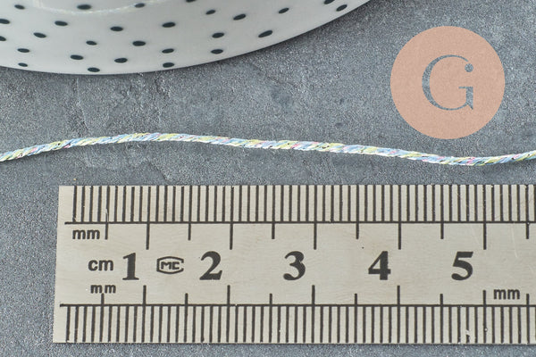 EP-Fil multicolore métallisé 0.8mm, x1 ou x5 ou x10 mètres G8222