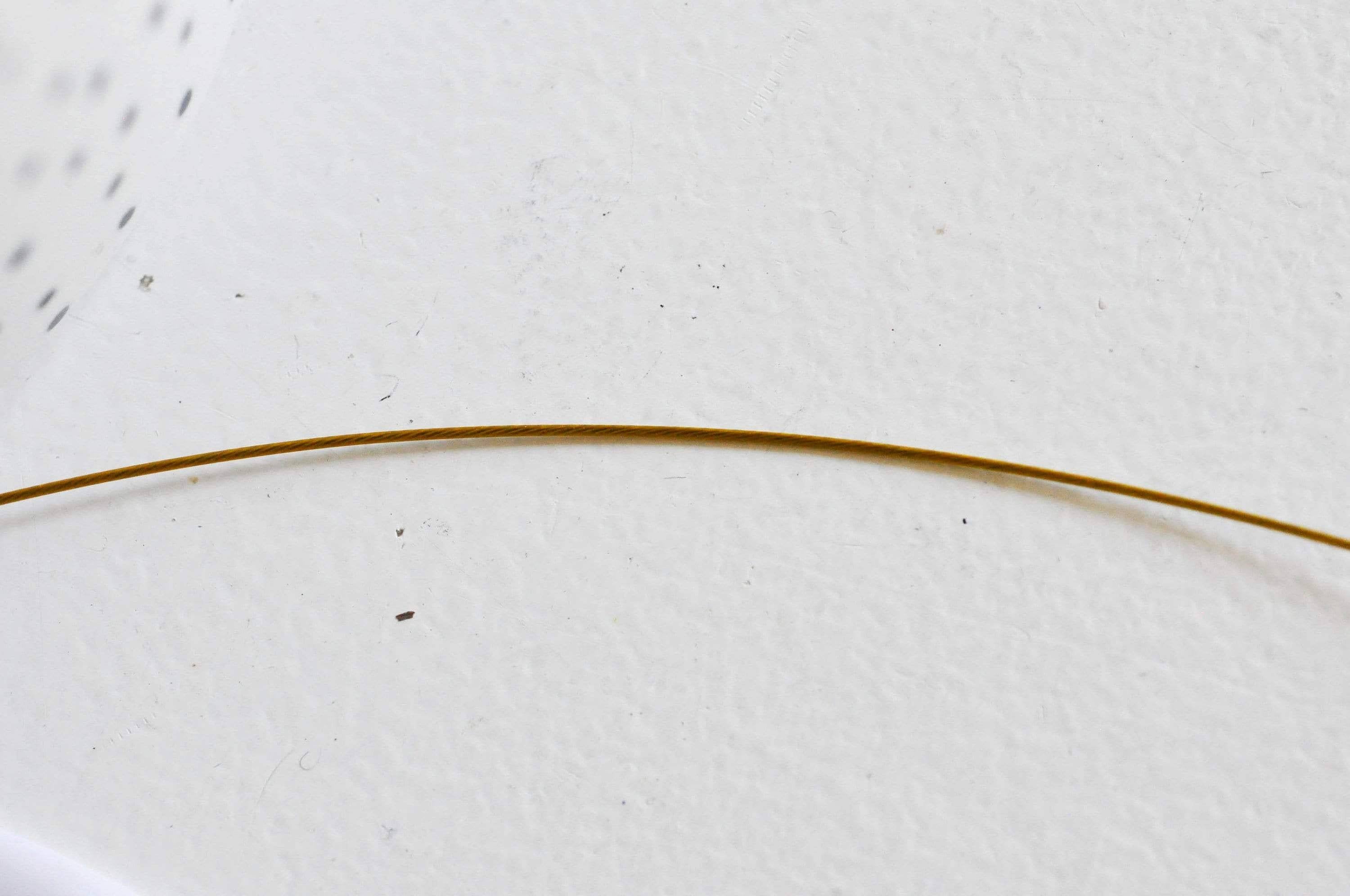 EP Fil nylon 2m métallique acier doré 0,6mm G3791