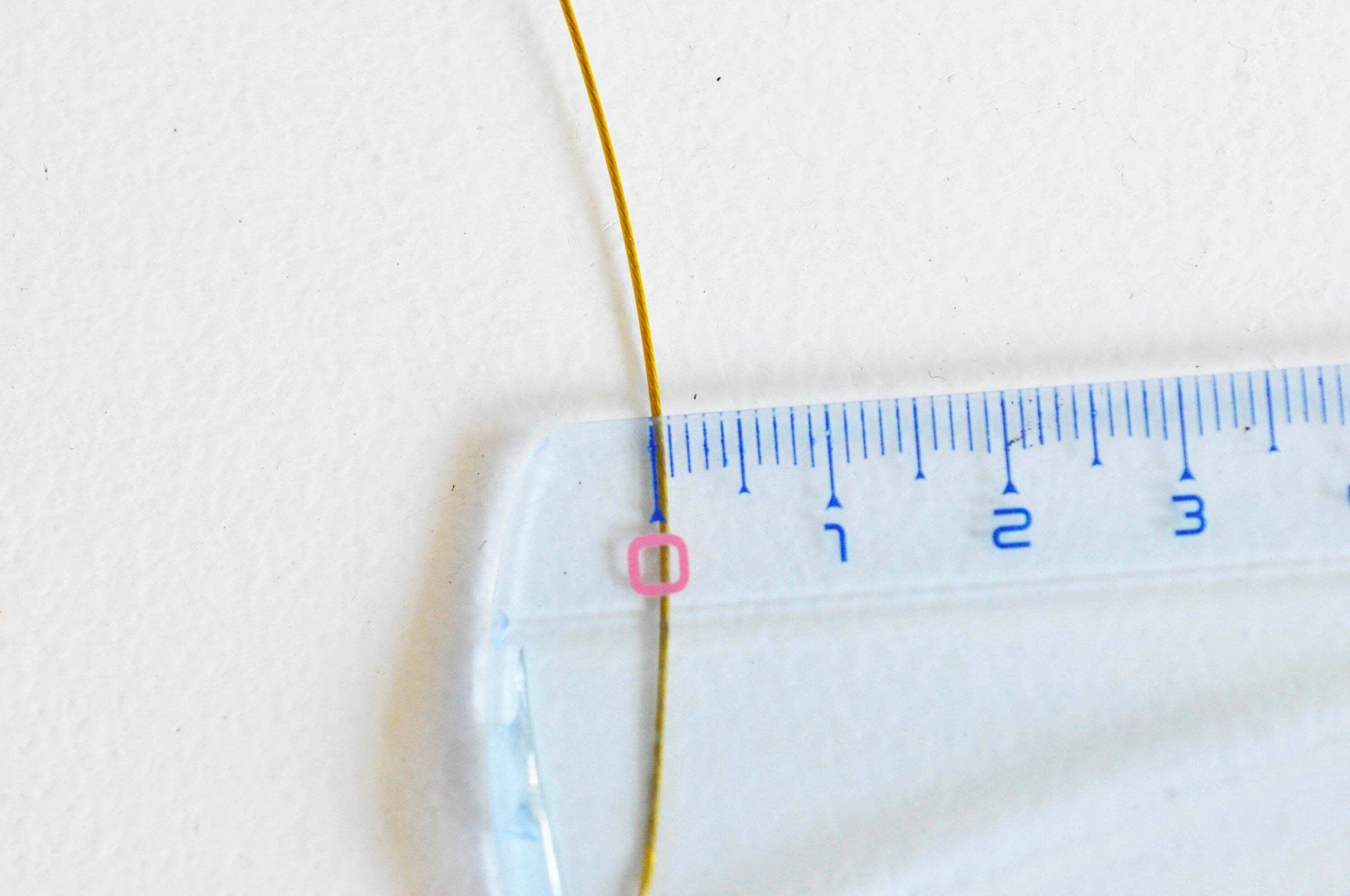 EP Fil nylon 2m métallique acier doré 0,6mm G3791