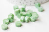 EP-Granulés cire vert clair nacré à cacheter, fourniture création de sceaux personnalisés pour sceaux et invitations de mariage, les 100 G6728